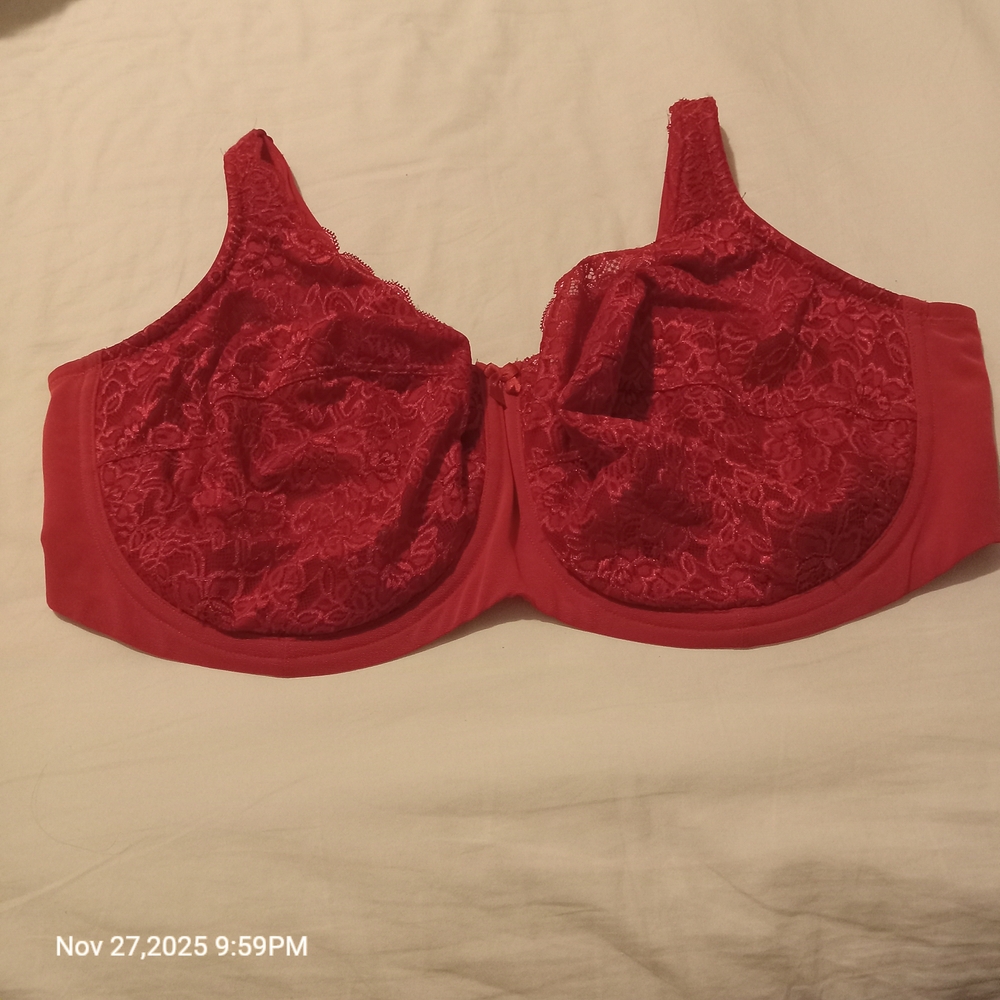 Elila Vibrant Red Lace Bra